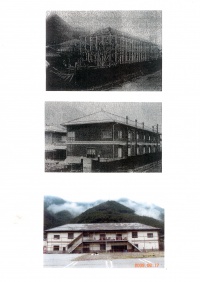 [tf003] 藤本蚕業社屋今昔写真３点 (1927)
