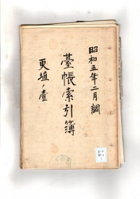 [a23-31-1] 昭和5年台帳索引簿　更埴ノ1 (1930)