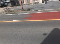 【バリアフリー】赤い車道