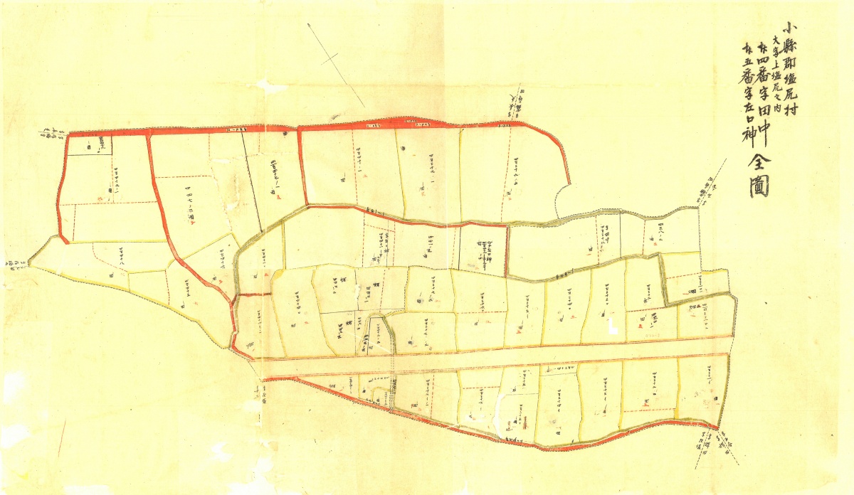 塩尻村大字上塩尻字信福寺/宮田全図(地籍図[旧公図])