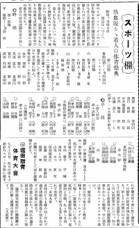 スポーツ欄(『西塩田青年団報』第２号(1946年9月20日)4頁)