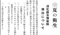 『夏の衛生』（『西塩田村公報』第10号(1943年8月25日)2頁）